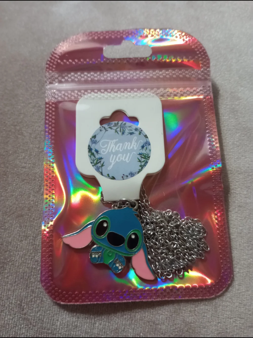 Blue Stitch-Inspired Kids Pendant Necklace